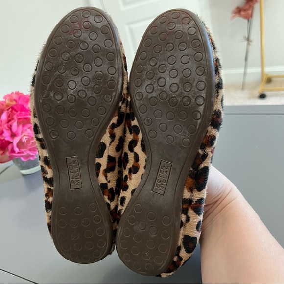 Peter Millar Cheetah Print Hair Calf Ballet Flats - Picture 6 of 9